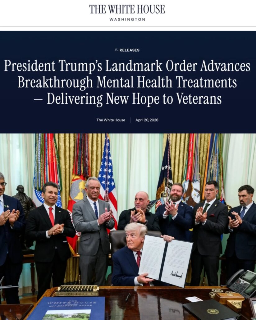 President Trump’s Landmark Order Advances Breakthrough Mental Health Treatments